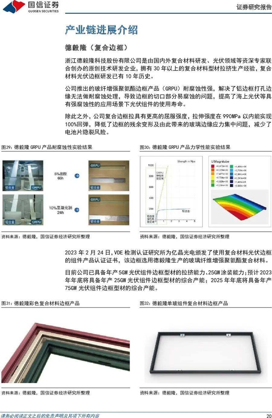 研报分享 || 光伏新型技术专题（一）：成本及耐候性优势显著，复合材料边框前景广阔