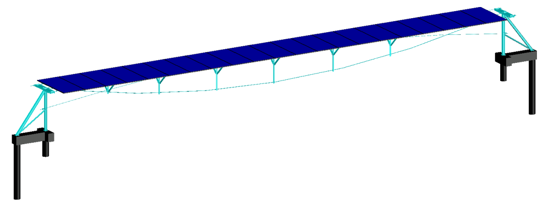 “荡秋千”的光伏板——柔性光伏支架